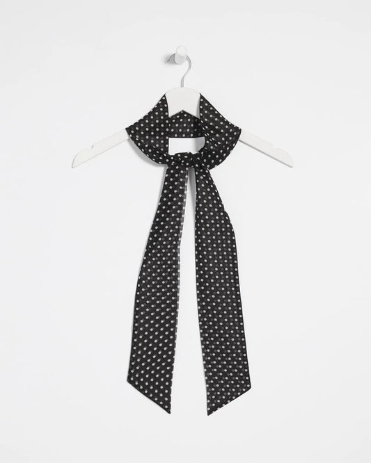 Chico's Women | Polka Dot Skinny Scarf BLACK