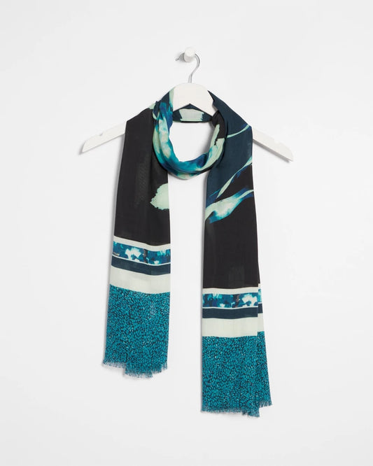 Chico's Women | Glacier Colorblock Oblong Scarf BLACK