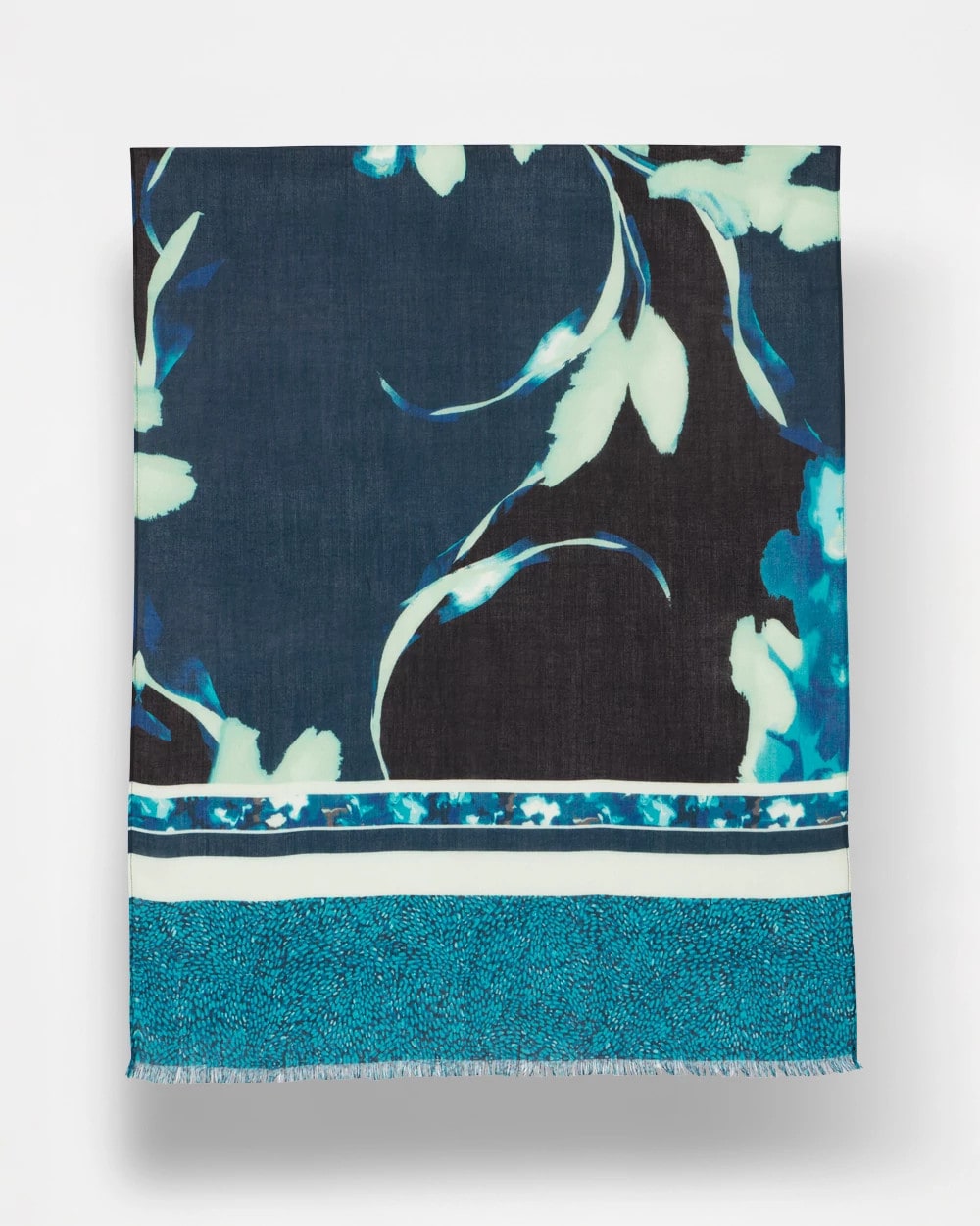 Chico's Women | Glacier Colorblock Oblong Scarf BLACK