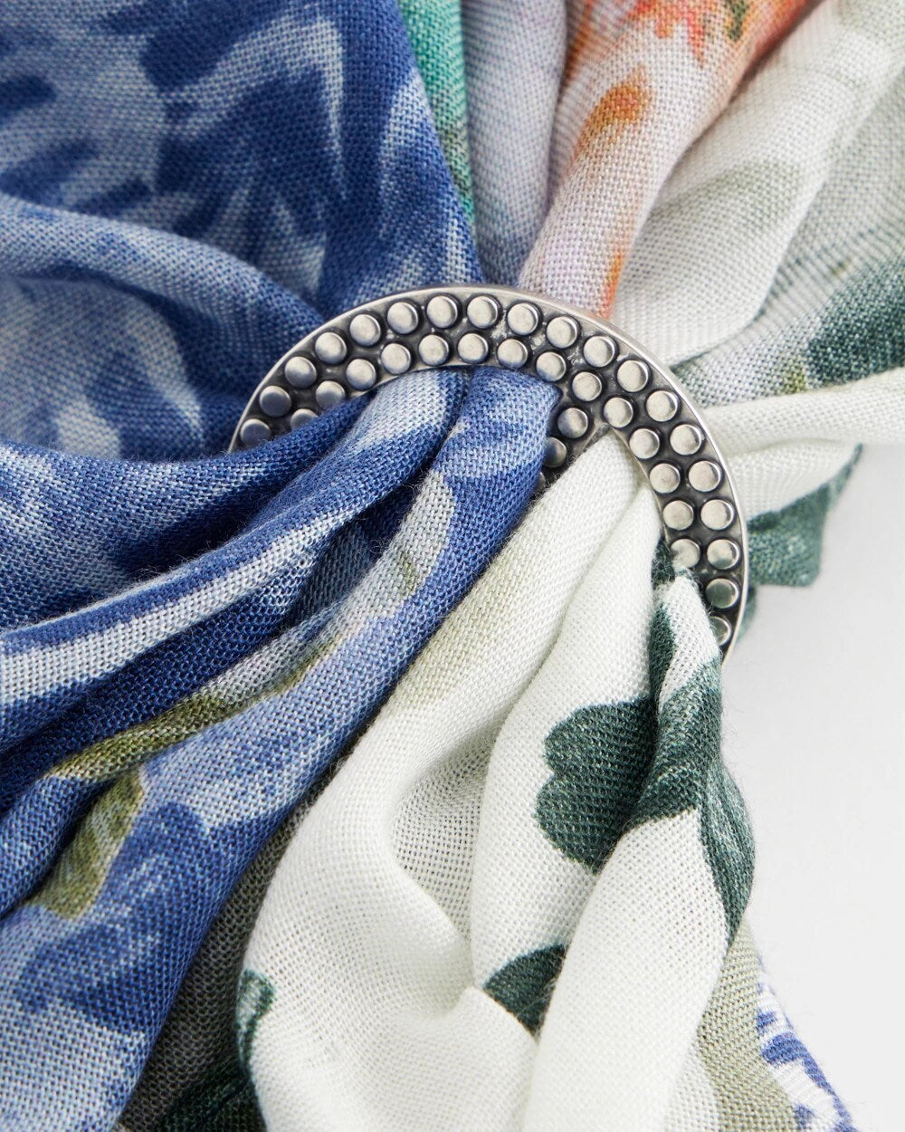Chico's Women | Silvertone Scarf Ring SILVER