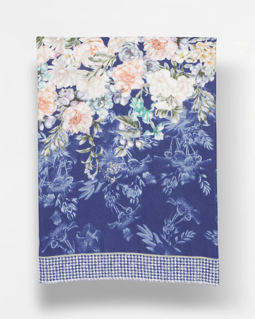 Chico's Women | Colorblock Floral-Print Oblong Scarf ECRU