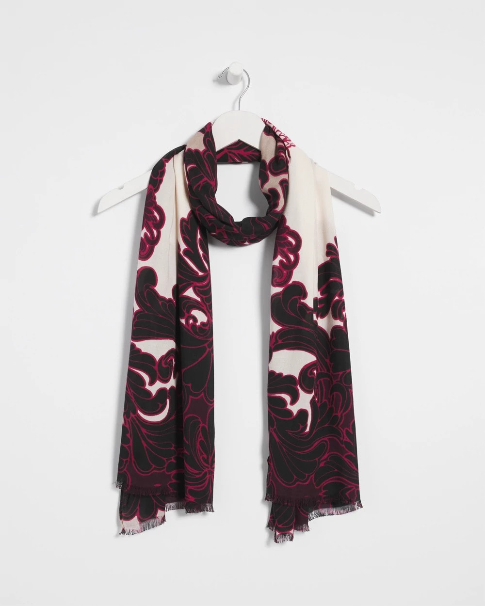 Chico's Women | Maude Medallion Oblong Scarf BLACK
