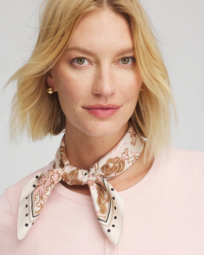Chico's Women | Square Neckerchief Scarf ENGLISH CREAM