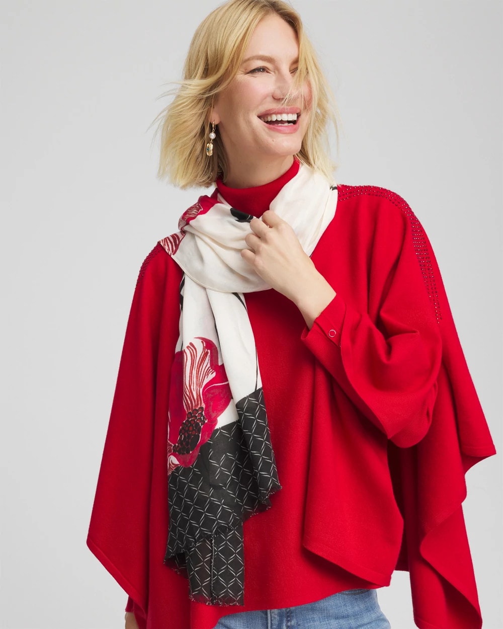 Chico's Women | Vinstra Vine Oblong Scarf CREAM