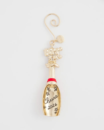Chico's Women | Champagne Bottle Ornament GOLD