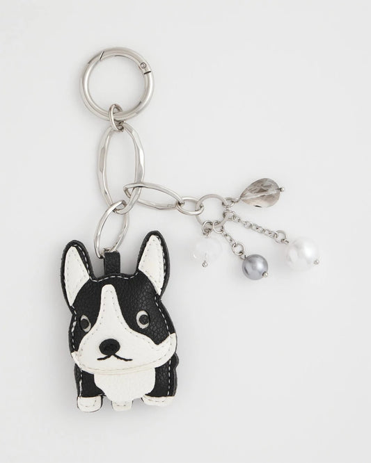 Chico's Women | Frenchie Dog Bag Charm BLACK/WHITE
