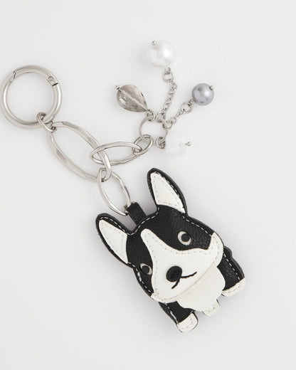Chico's Women | Frenchie Dog Bag Charm BLACK/WHITE