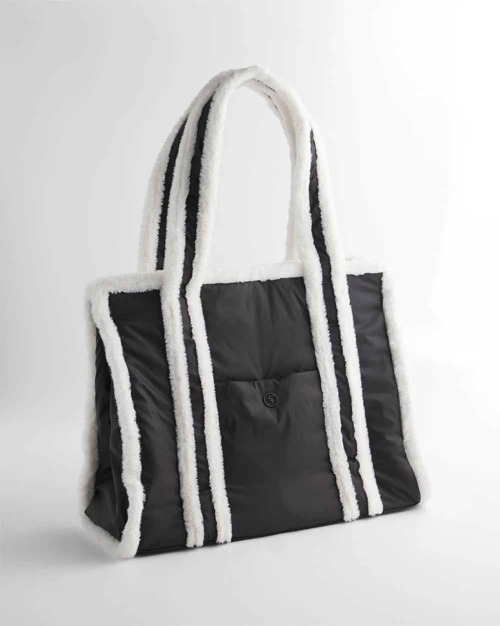 Chico's Women | Faux Fur Sporty Tote Bag BLACK