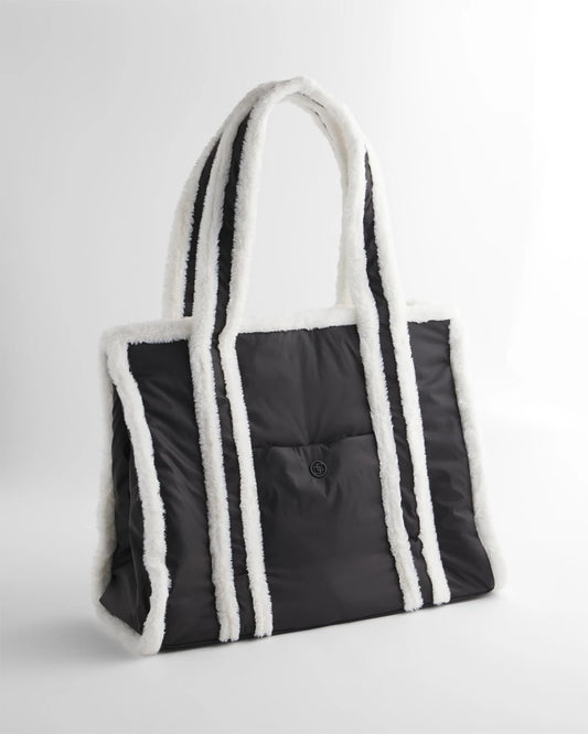 Chico's Women | Faux Fur Sporty Tote Bag BLACK