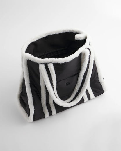 Chico's Women | Faux Fur Sporty Tote Bag BLACK