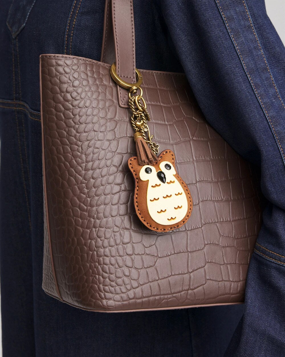Chico's Women | Owl Bag Charm BROWN