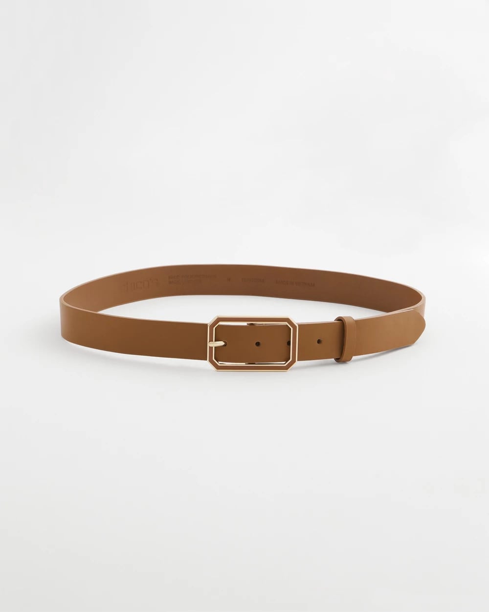 Chico's Women | Cognac Enamel Buckle Trouser Belt BROWN