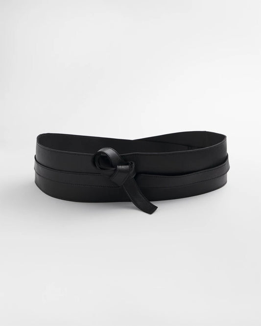 Chico's Women | Leather Obi Belt BLACK