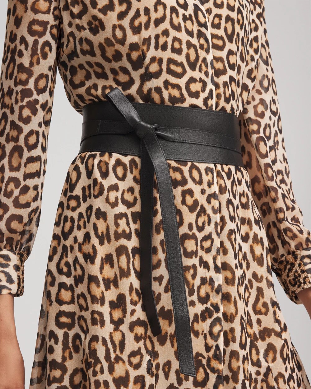 Chico's Women | Leather Obi Belt BLACK
