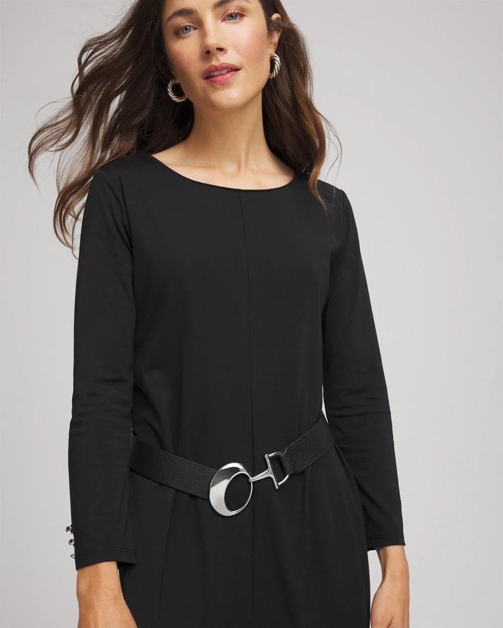 Chico's Women | Soft-Stretch Faux Leather Belt BLACK