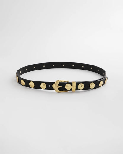 Chico's Women | Studded Faux Leather Trouser Belt BLACK