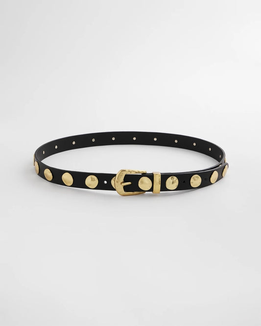 Chico's Women | Studded Faux Leather Trouser Belt BLACK