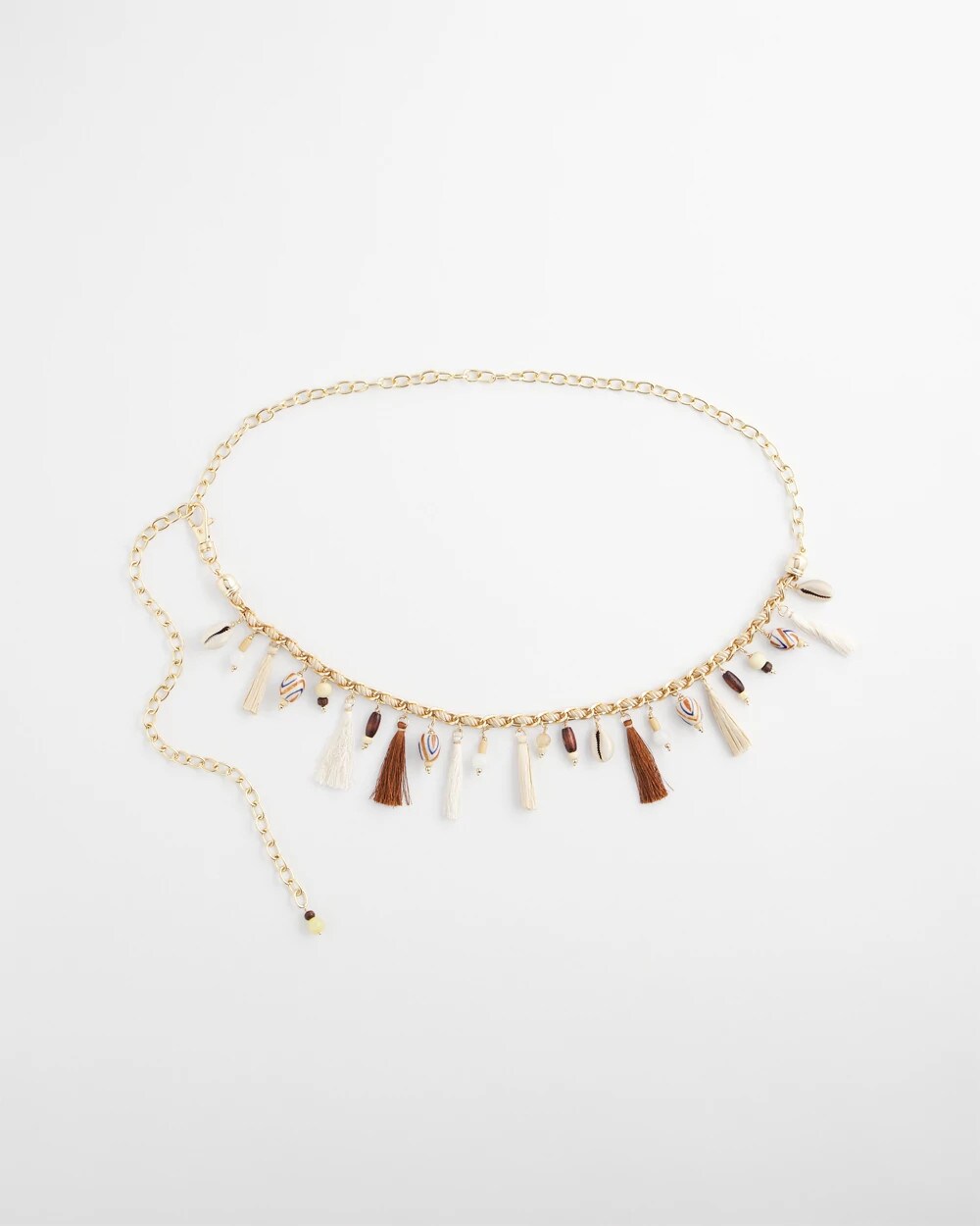 Chico's Women | Novelty Beaded Chain Belt NATURAL