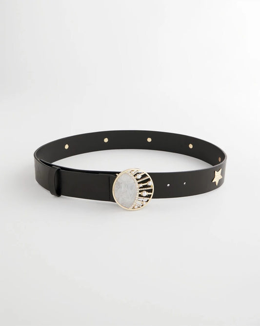 Chico's Women | Moon & Stars Trouser Belt BLACK