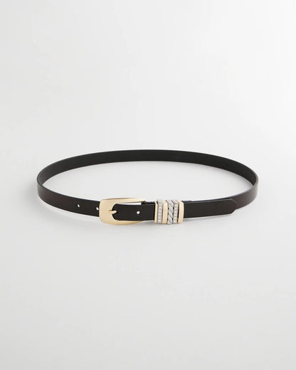 Chico's Women | Mixed Metal Trouser Belt BLACK