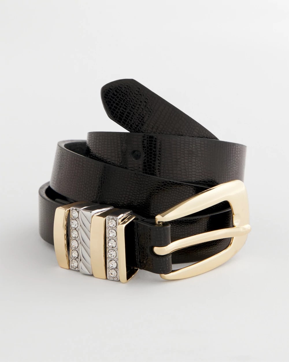 Chico's Women | Mixed Metal Trouser Belt BLACK