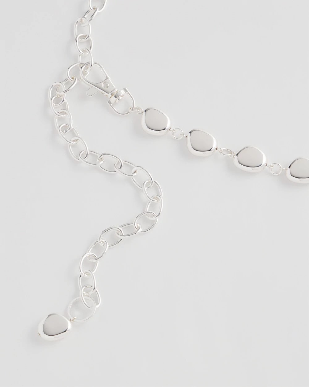 Chico's Women | Silvertone Pebble Chain Belt SILVER