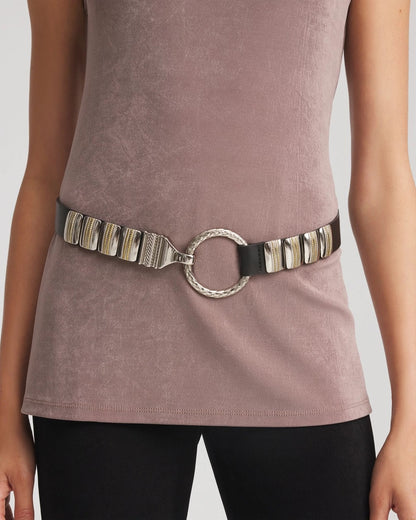 Chico's Women | Mixed Metal Clasp Belt BLACK