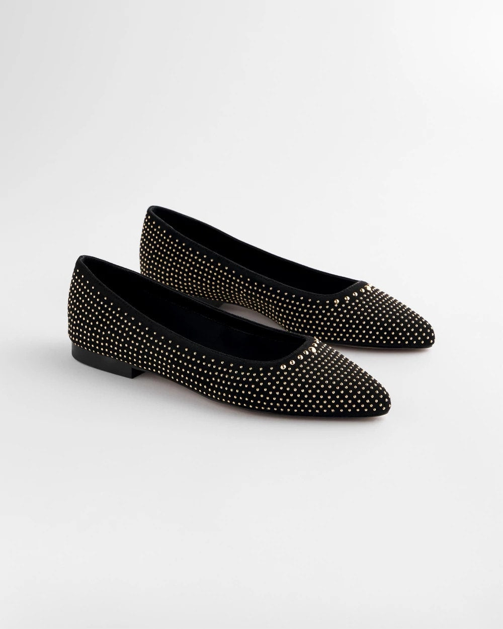Chico's Women | Suede Studded Flats BLACK