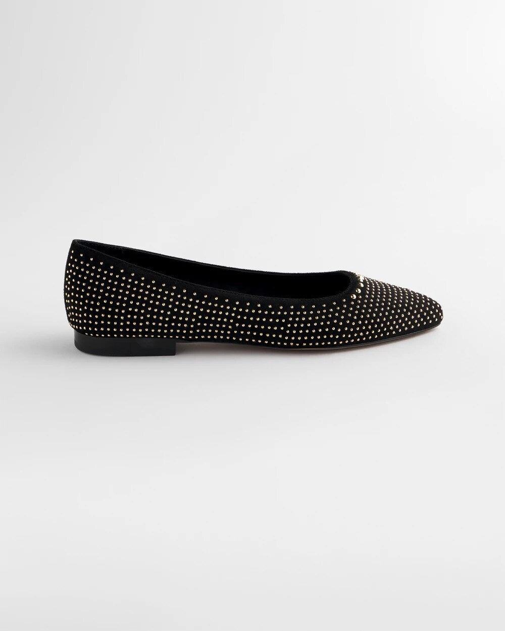 Chico's Women | Suede Studded Flats BLACK