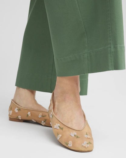 Chico's Women | Orchid Embroidered Ballet Flats NATURAL