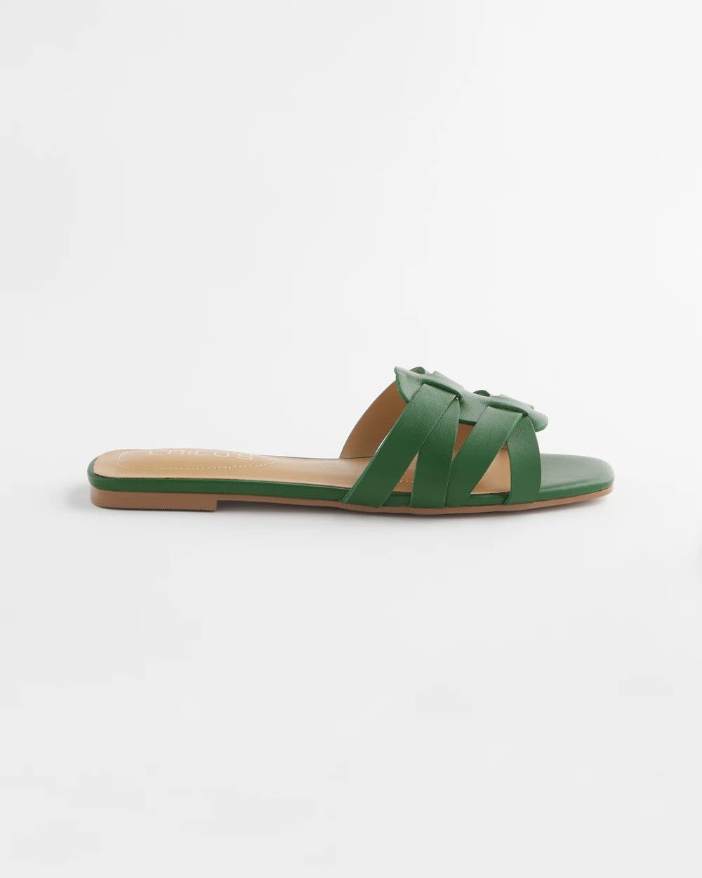 Chico's Women | Cassidy Cross-Strap Slide Sandals GREEN