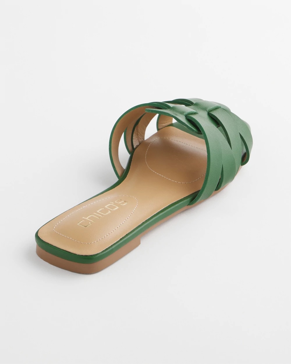 Chico's Women | Cassidy Cross-Strap Slide Sandals GREEN