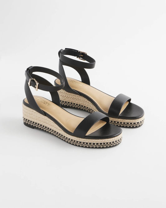 Chico's Women | Brielle Espadrille Wedge Sandals BLACK