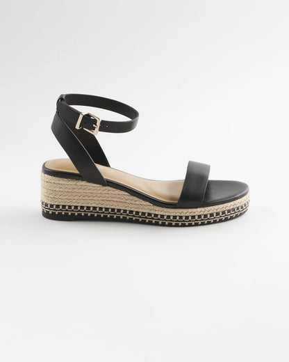 Chico's Women | Brielle Espadrille Wedge Sandals BLACK