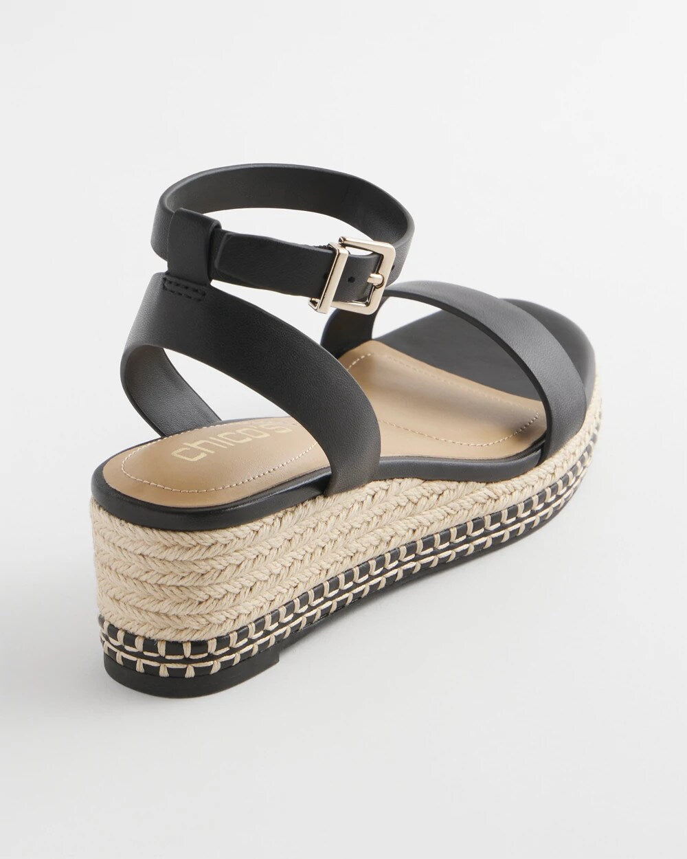 Chico's Women | Brielle Espadrille Wedge Sandals BLACK