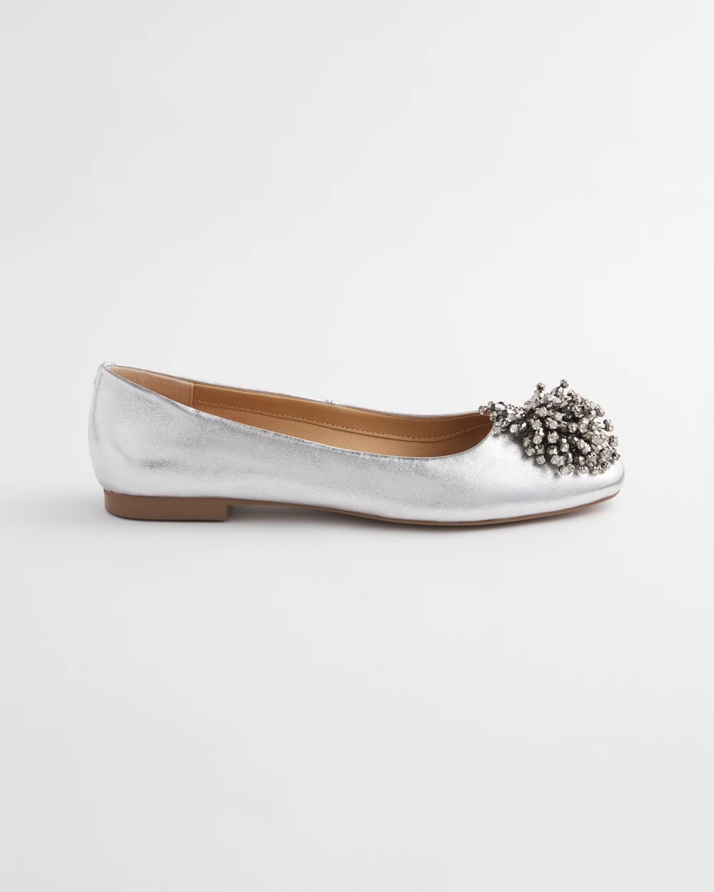 Chico's Women | Omega Beaded Ballet Flats METALLIC
