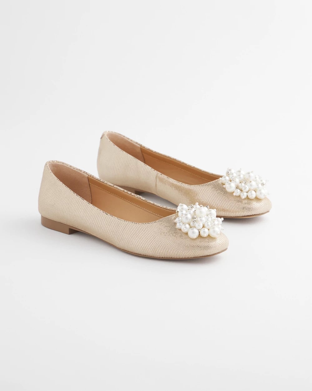 Chico's Women | Olympia Pearl Ballet Flats GOLD