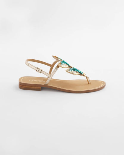 Chico's Women | Butterfly T-Strap Sandal METALLIC MULTI