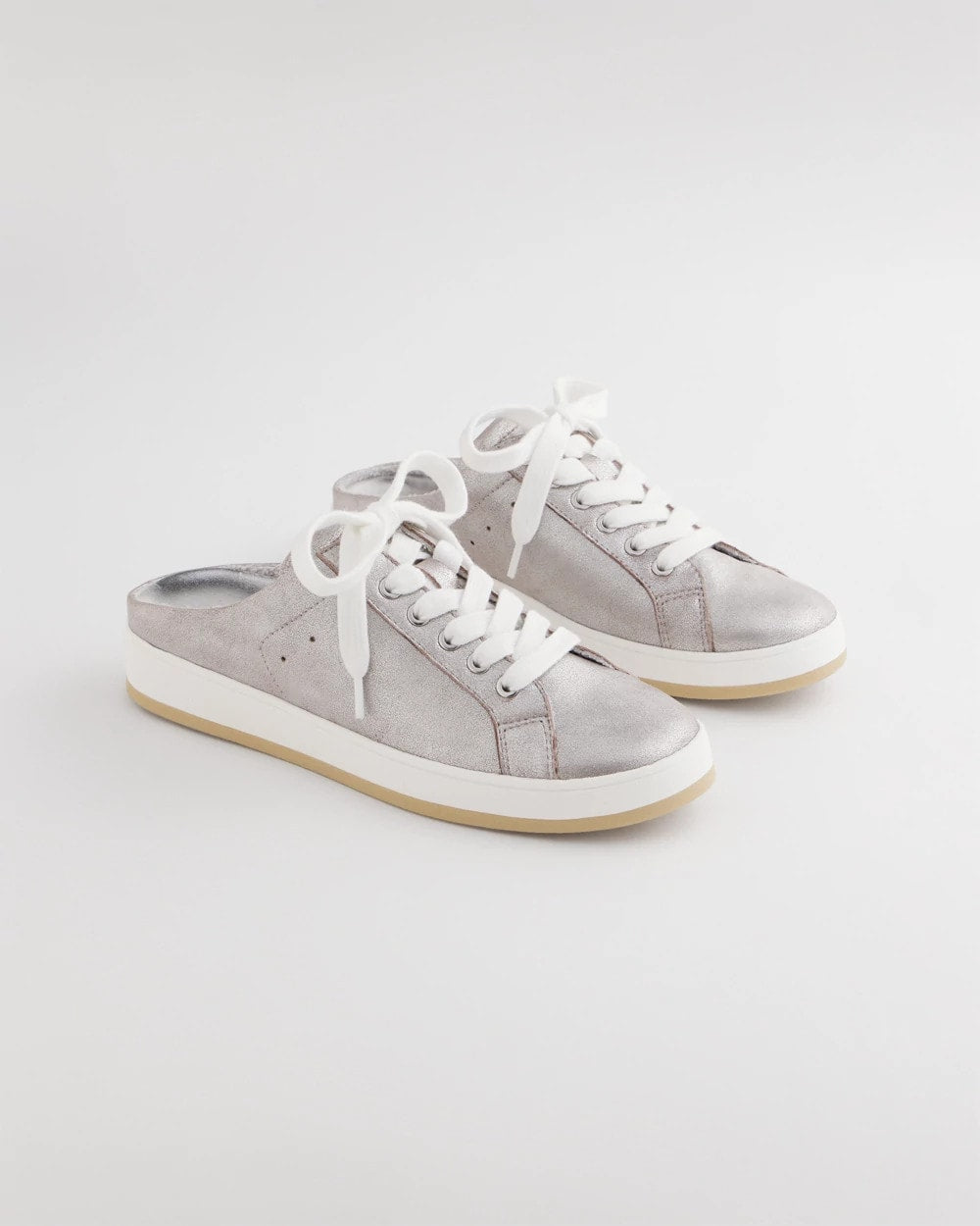 Chico's Women | Metallic Snap Slip-On Sneakers METALLIC SILVER