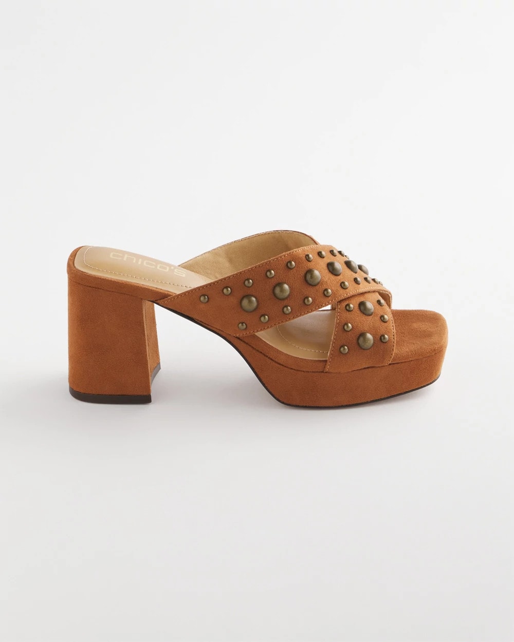 Chico's Women | Vale Western Suede Block Heels COGNAC