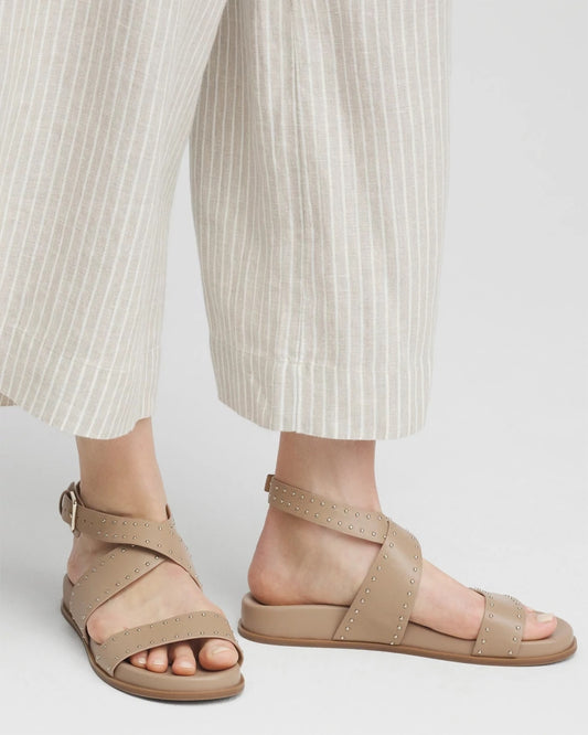 Chico's Women | Tan Leather Sandals DARK NATURAL