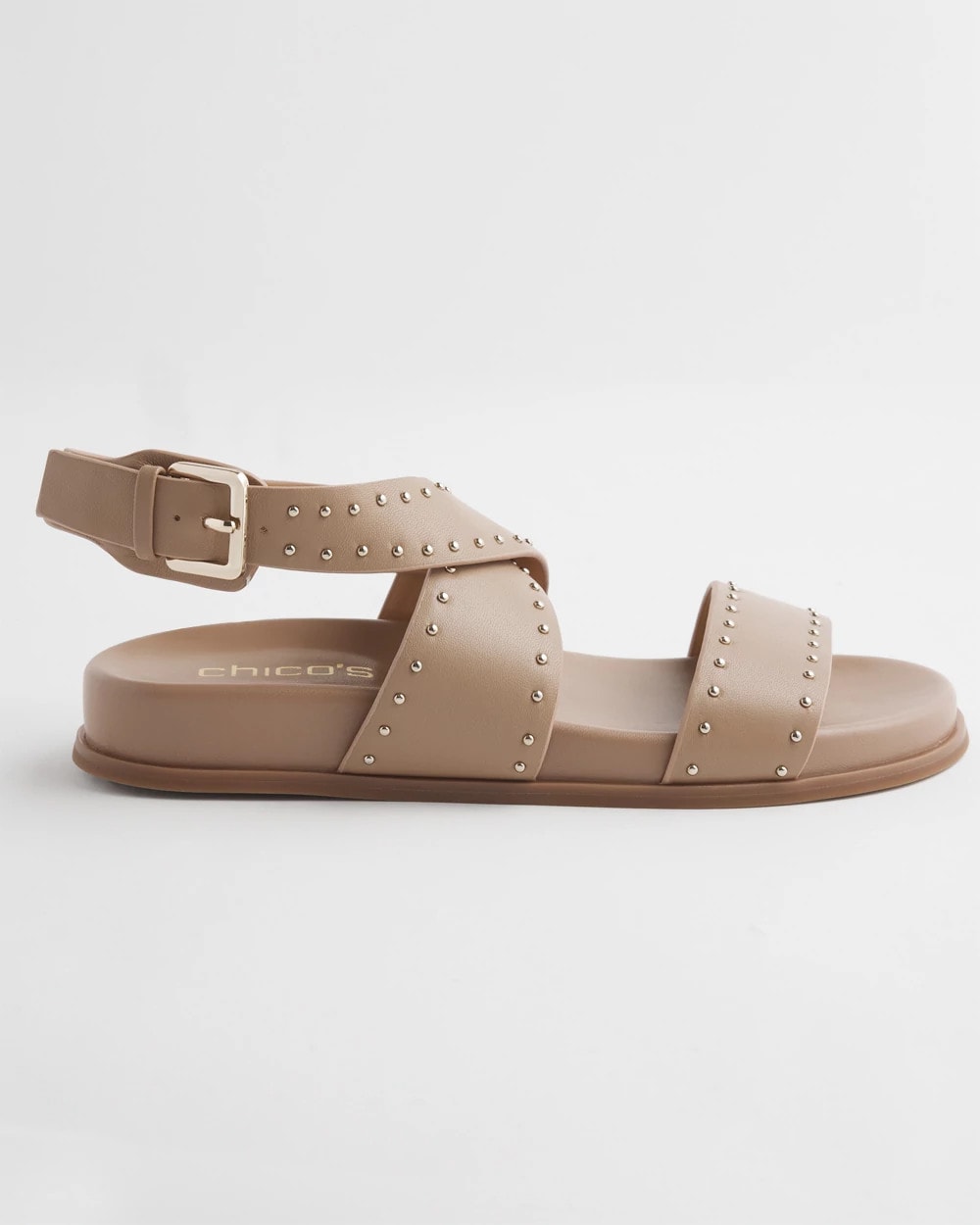 Chico's Women | Tan Leather Sandals DARK NATURAL
