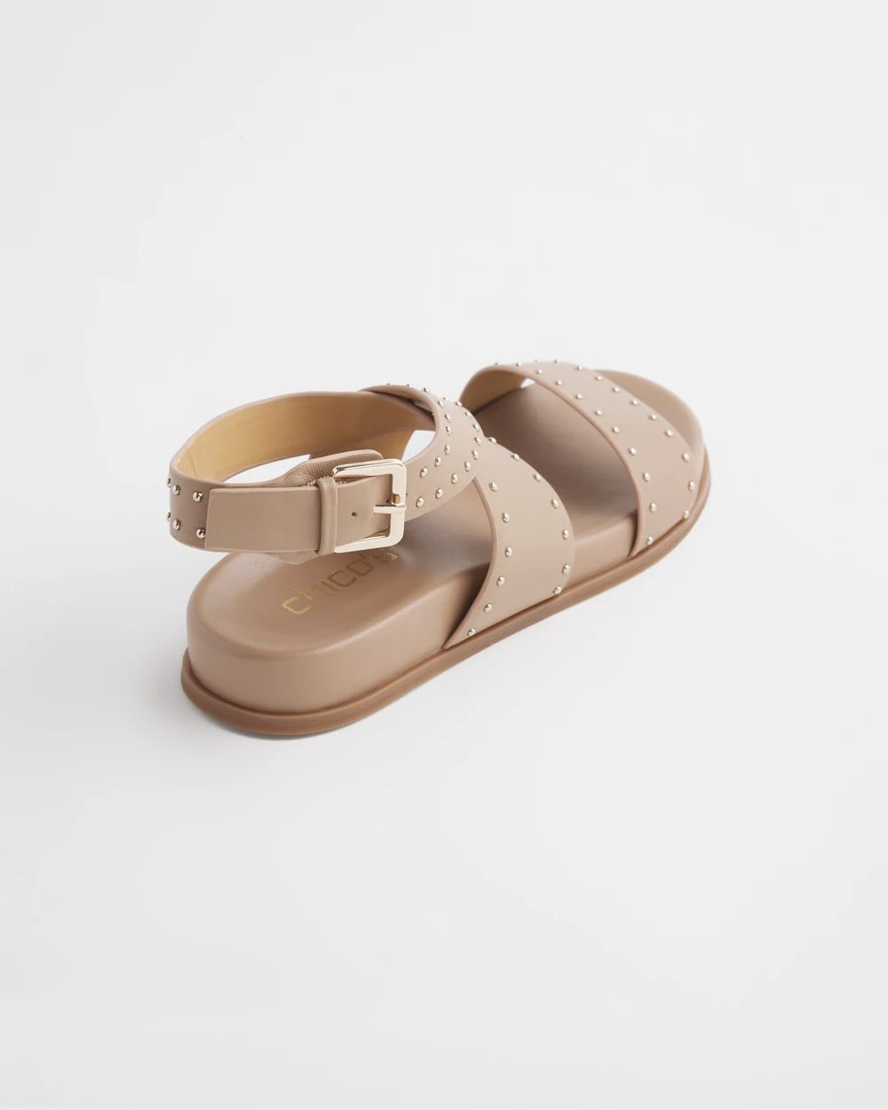 Chico's Women | Tan Leather Sandals DARK NATURAL