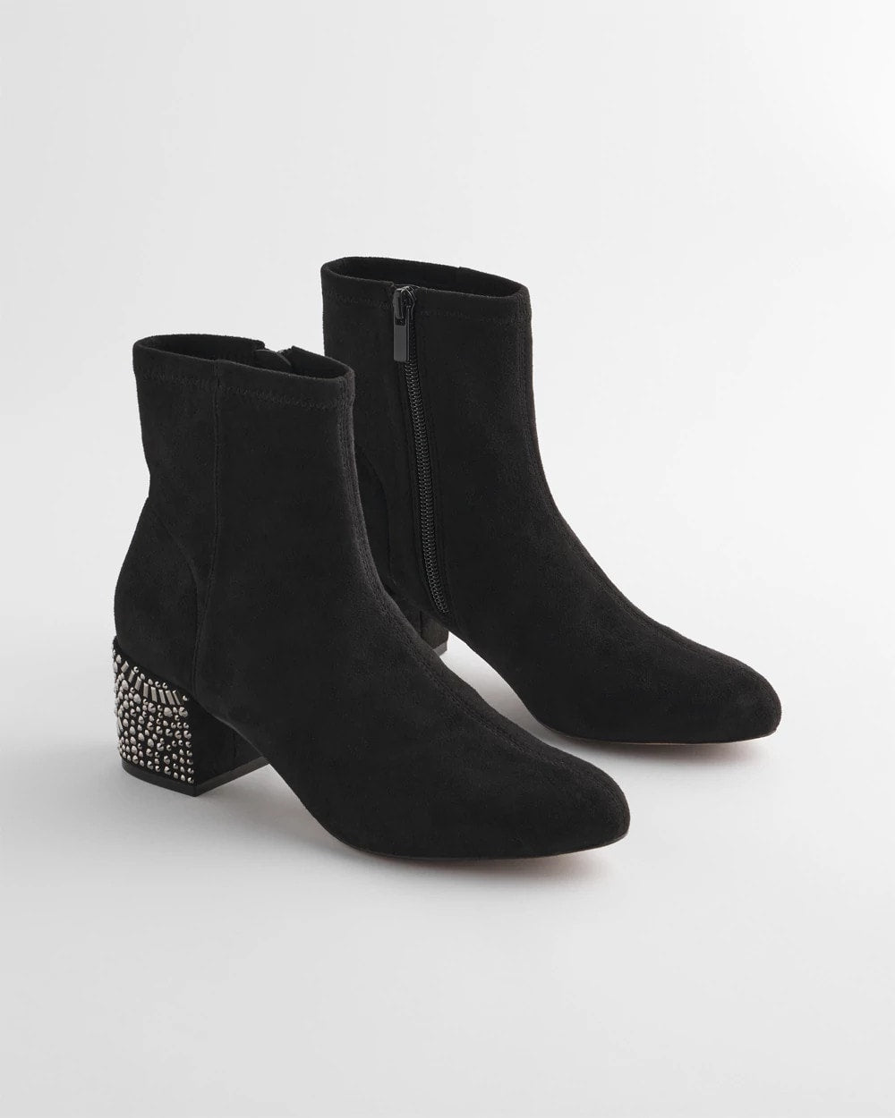 Chico's Women | Embellished Destiny Art Deco Boot Heels BLACK