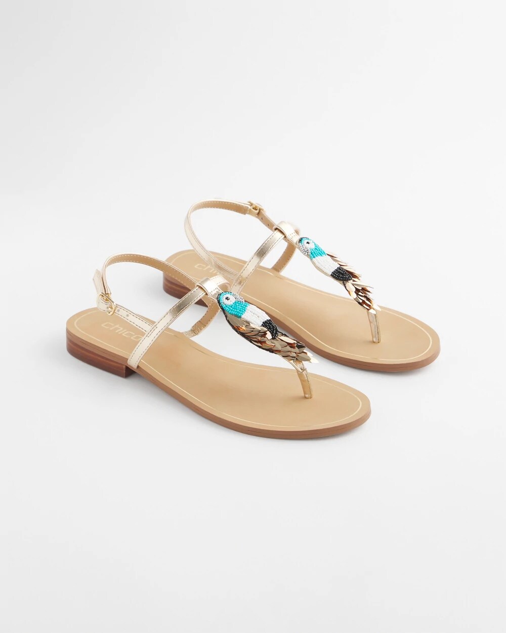 Chico's Women | Beach Parrot T-Strap Sandals MULTI