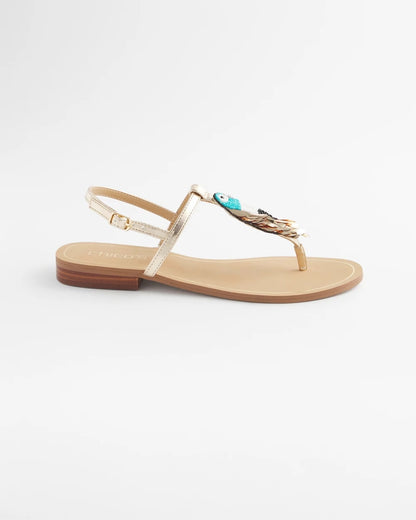 Chico's Women | Beach Parrot T-Strap Sandals MULTI
