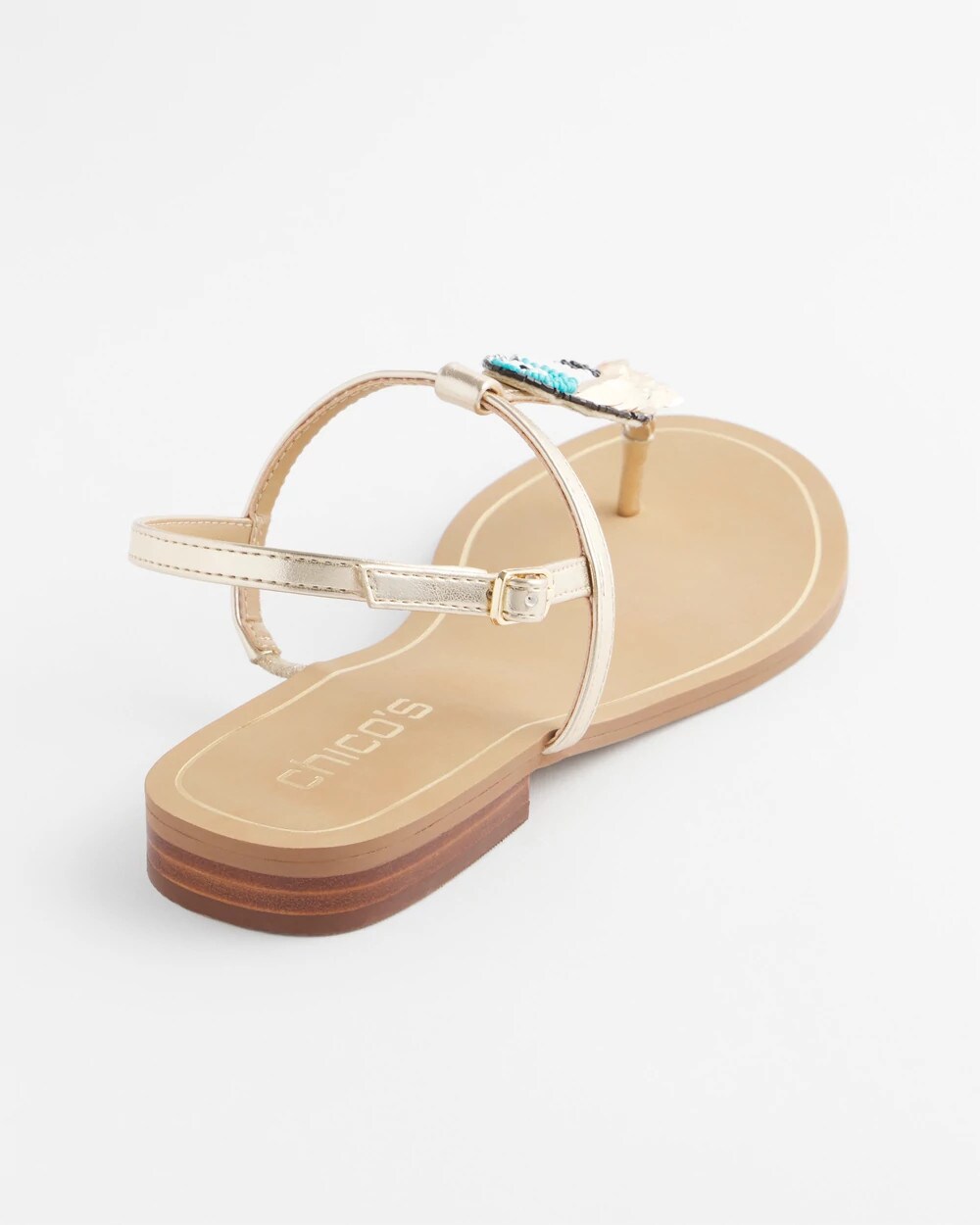 Chico's Women | Beach Parrot T-Strap Sandals MULTI