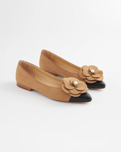 Chico's Women | Microsuede Ballet Flats CARAMEL APPLE