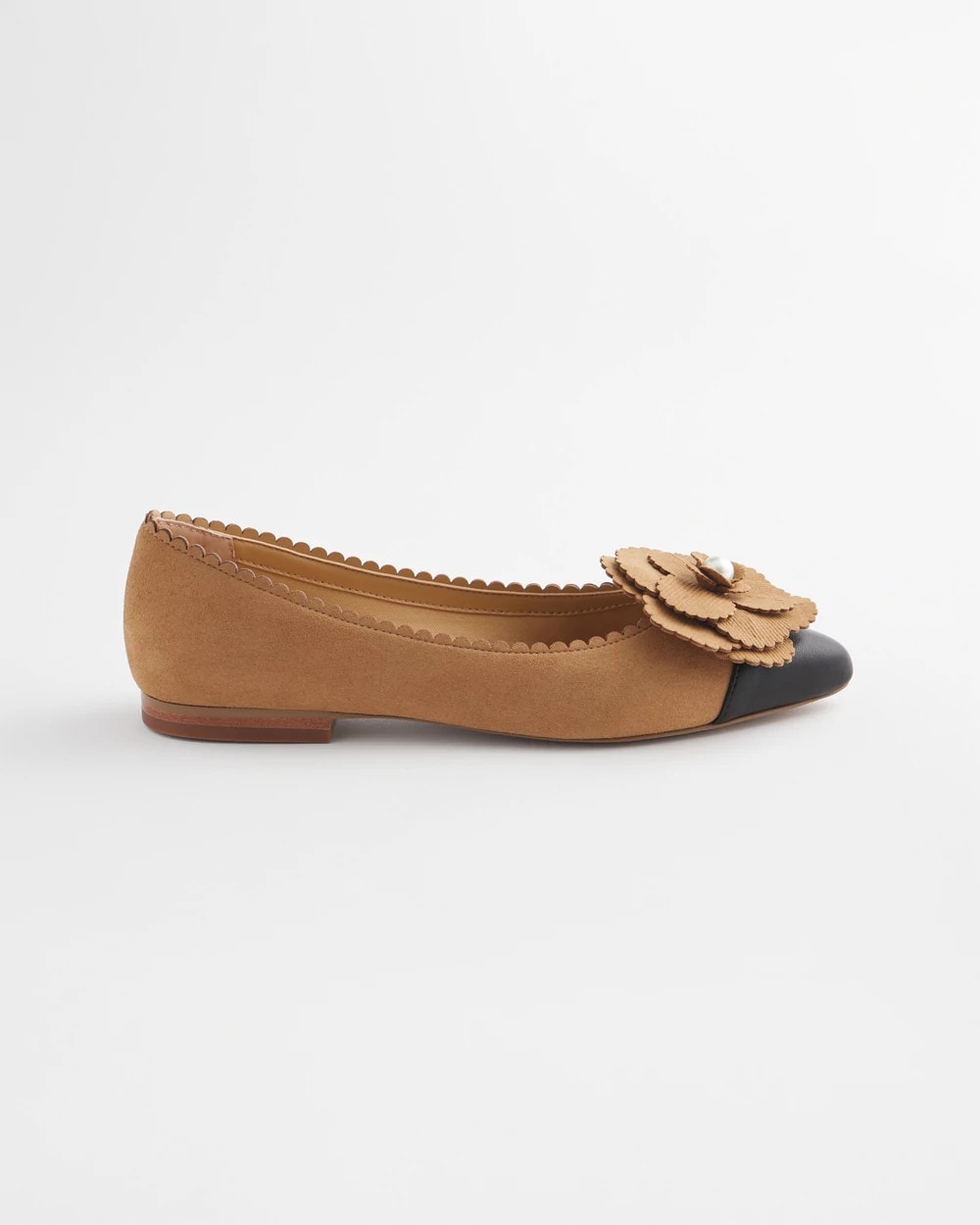 Chico's Women | Microsuede Ballet Flats CARAMEL APPLE