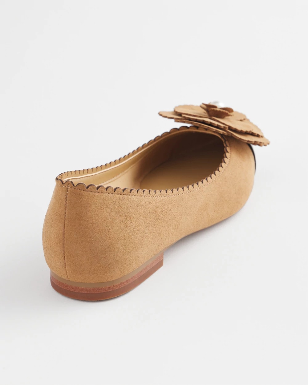 Chico's Women | Microsuede Ballet Flats CARAMEL APPLE